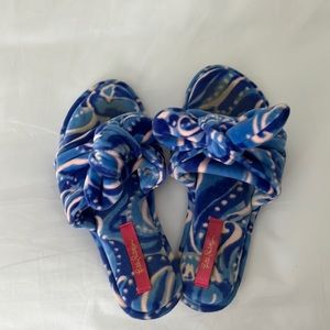 Lilly Pulitzer size 5 slippers.